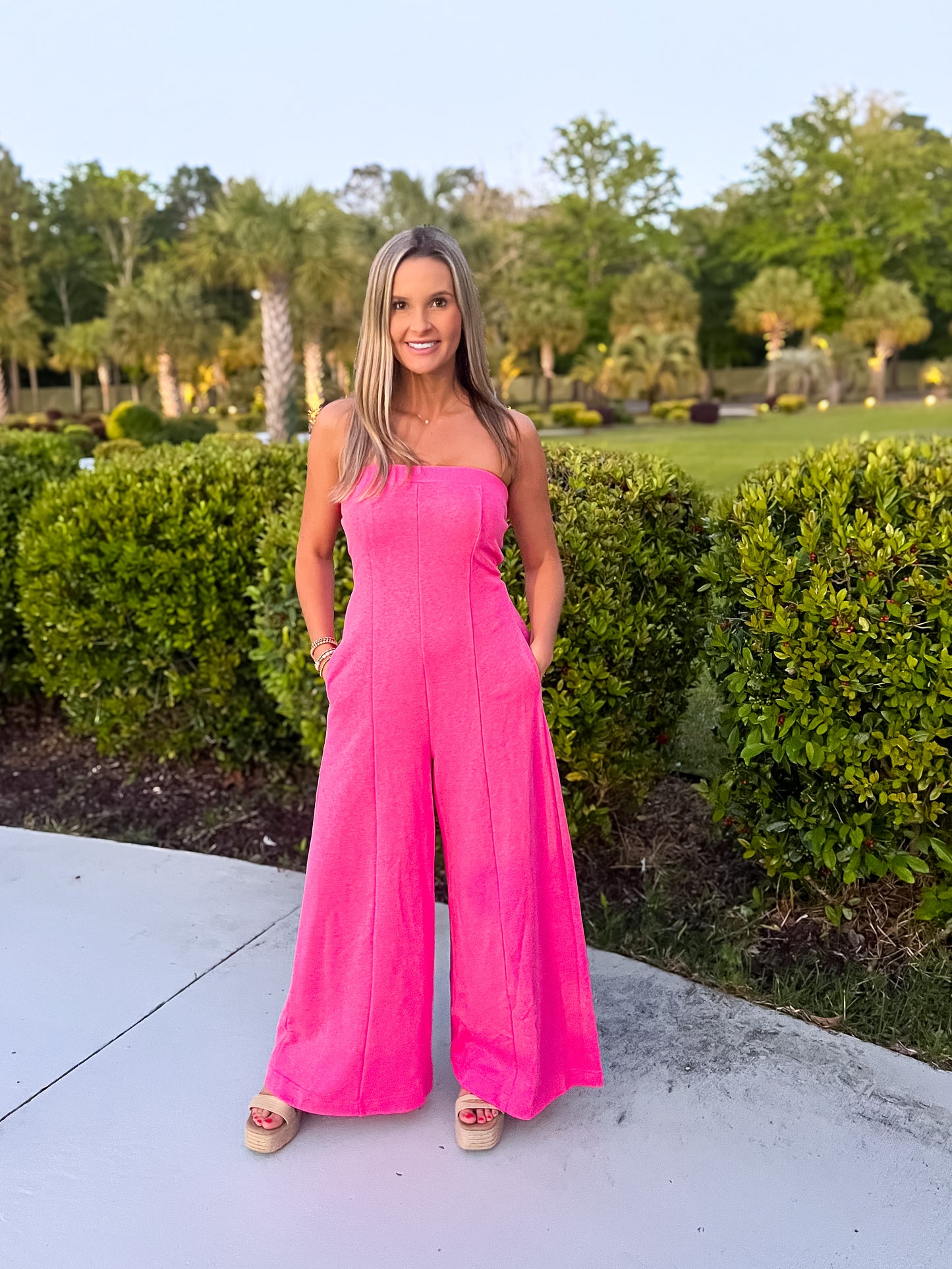 Pink French Terry Jumpsuit