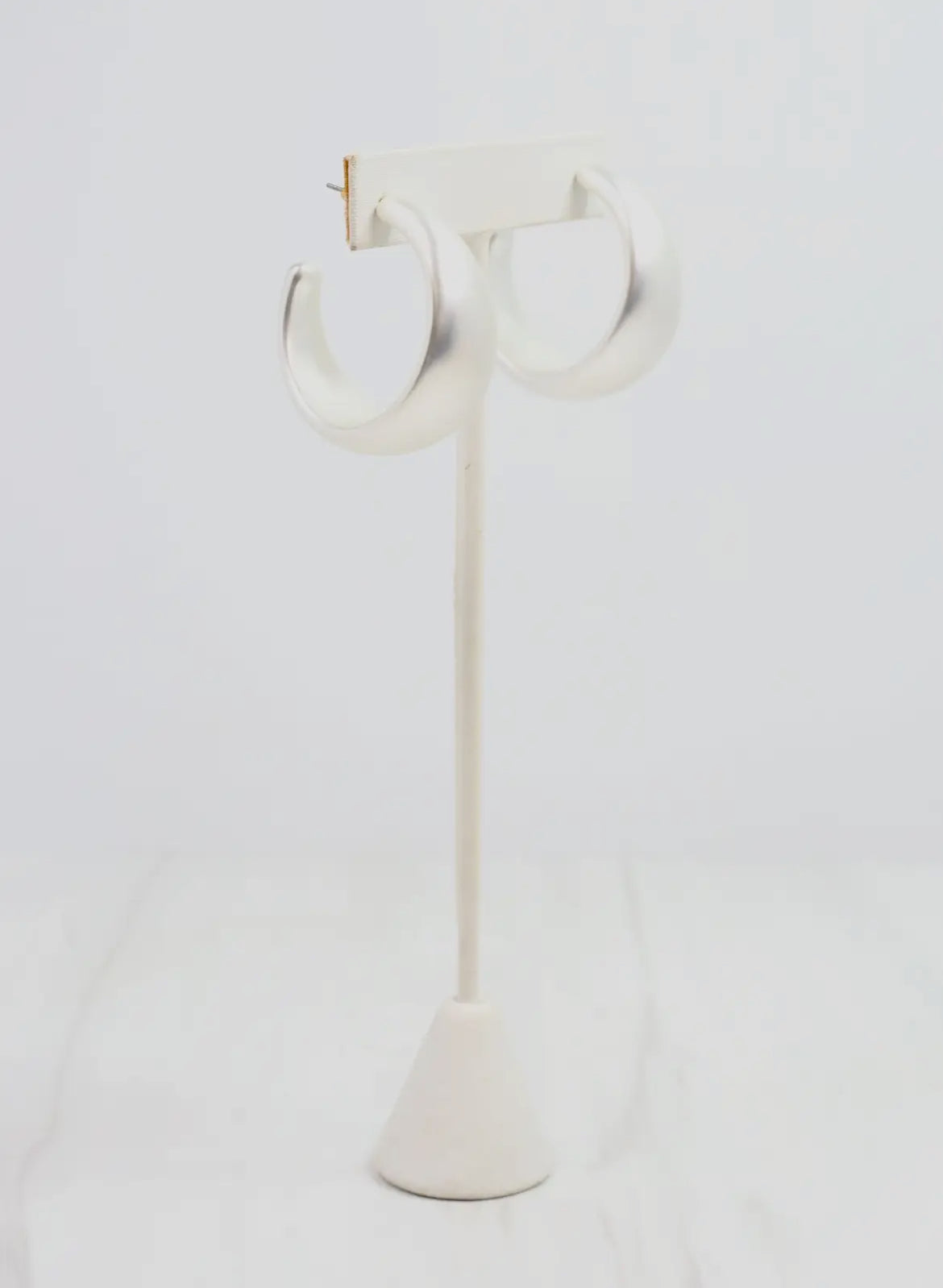 Hoop Matte Earring Silver
