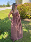 Mocha Halter Maxi Dress
