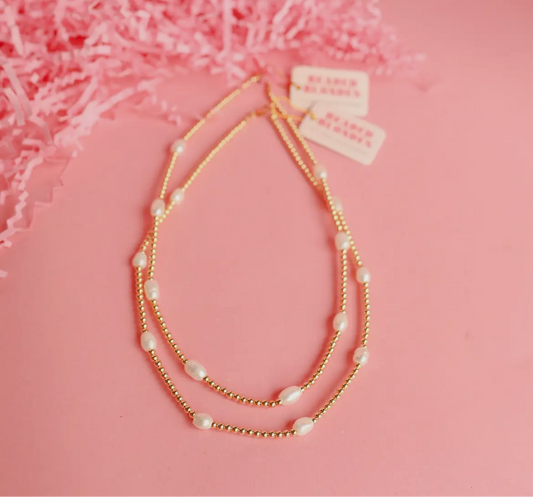 Pearl Poppi Necklace in Gold