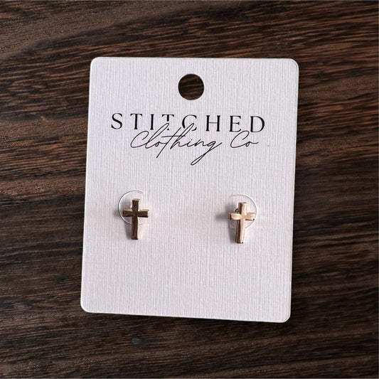 Cross Stud Earrings