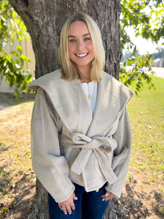 Oatmeal Shawl Jacket