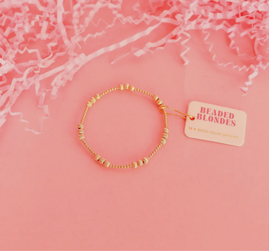 ILY Gold Fluted Bracelet