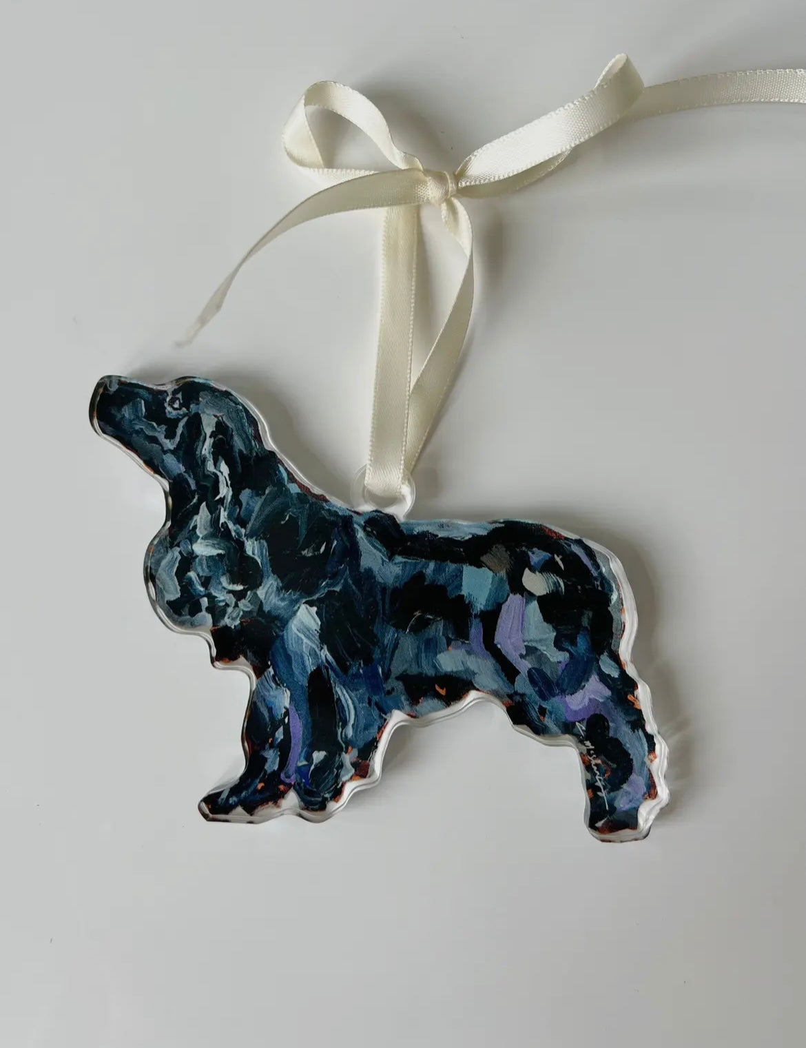 Black Cocker Spaniel Acrylic Ornament