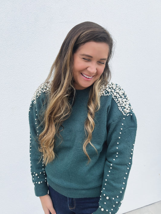 Stop Time Embellished Sweater