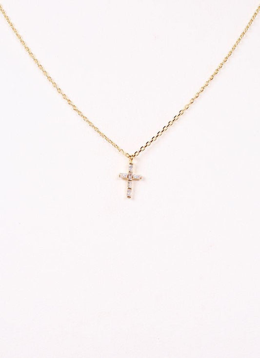 Naomi CZ Cross Necklace