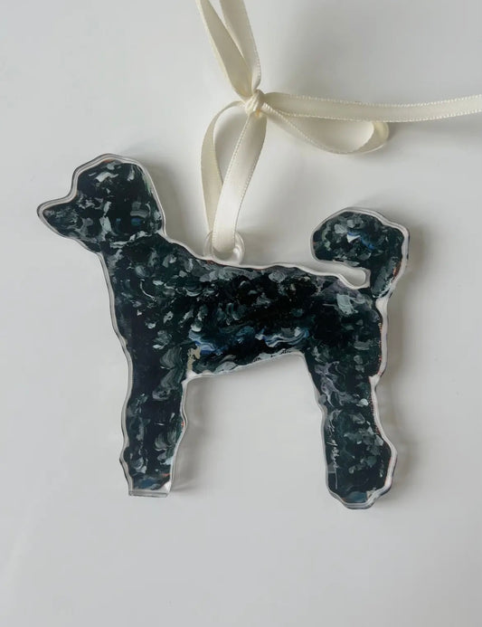 Black Poodle Acrylic Ornament