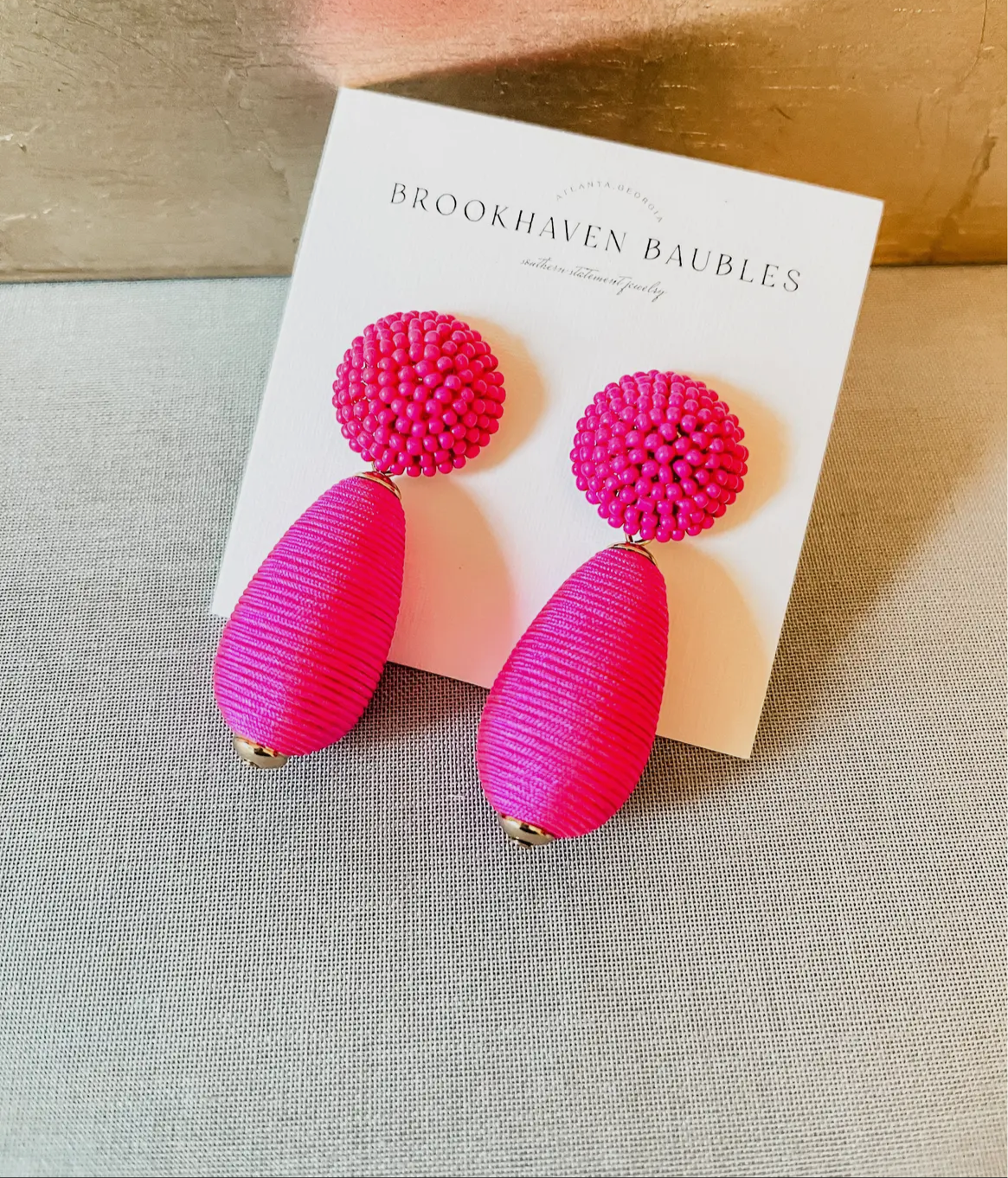 Bright Pink Magenta Earrings