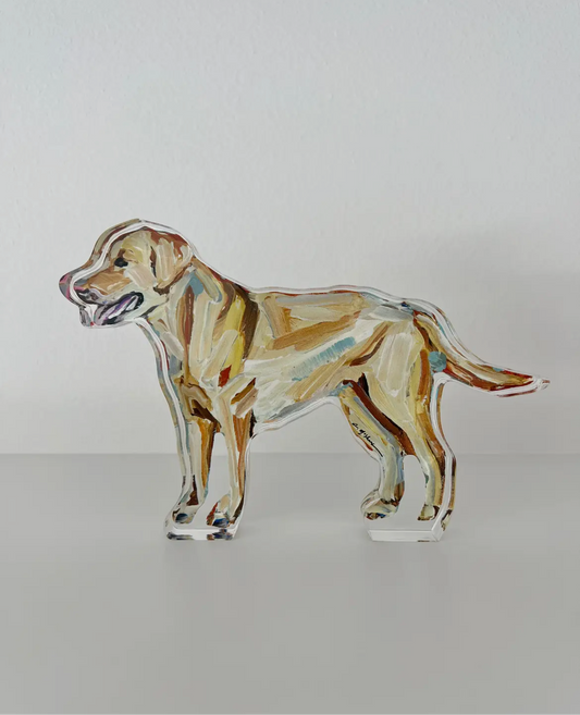 "Yellow Lab" Acrylic Block