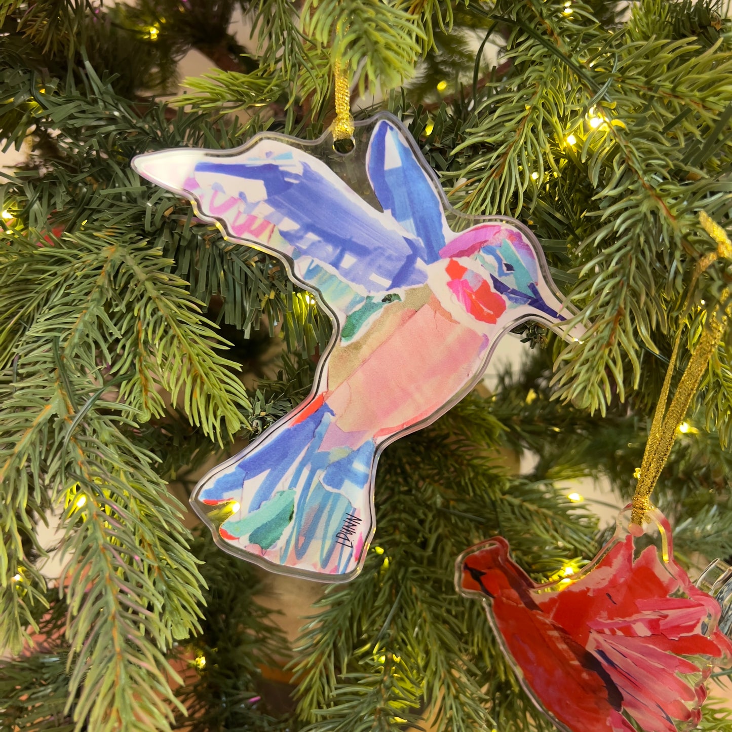 Hummingbird Acrylic Ornamnet