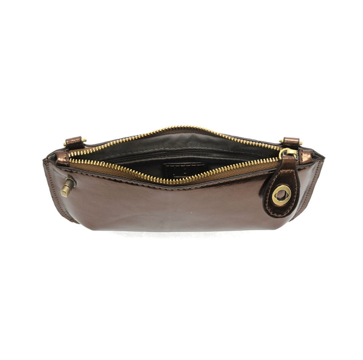 Liquid Metal Copper Mini Crossbody Wristlet Clutch