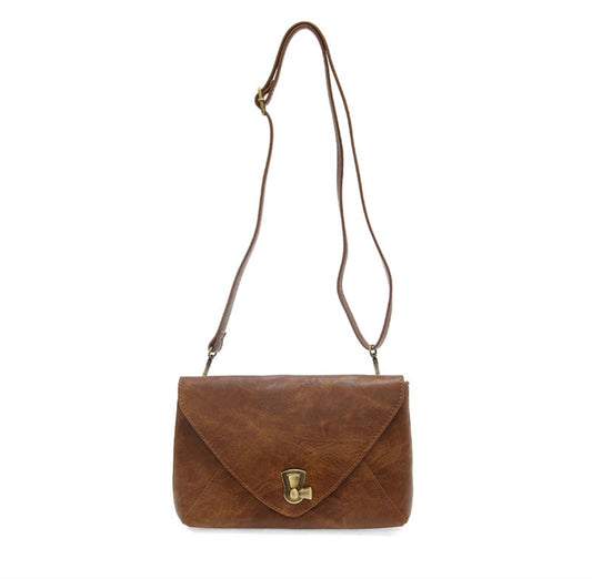 Pecan Claudia Keyhole Turnlock Envelope Convertible Crossbody