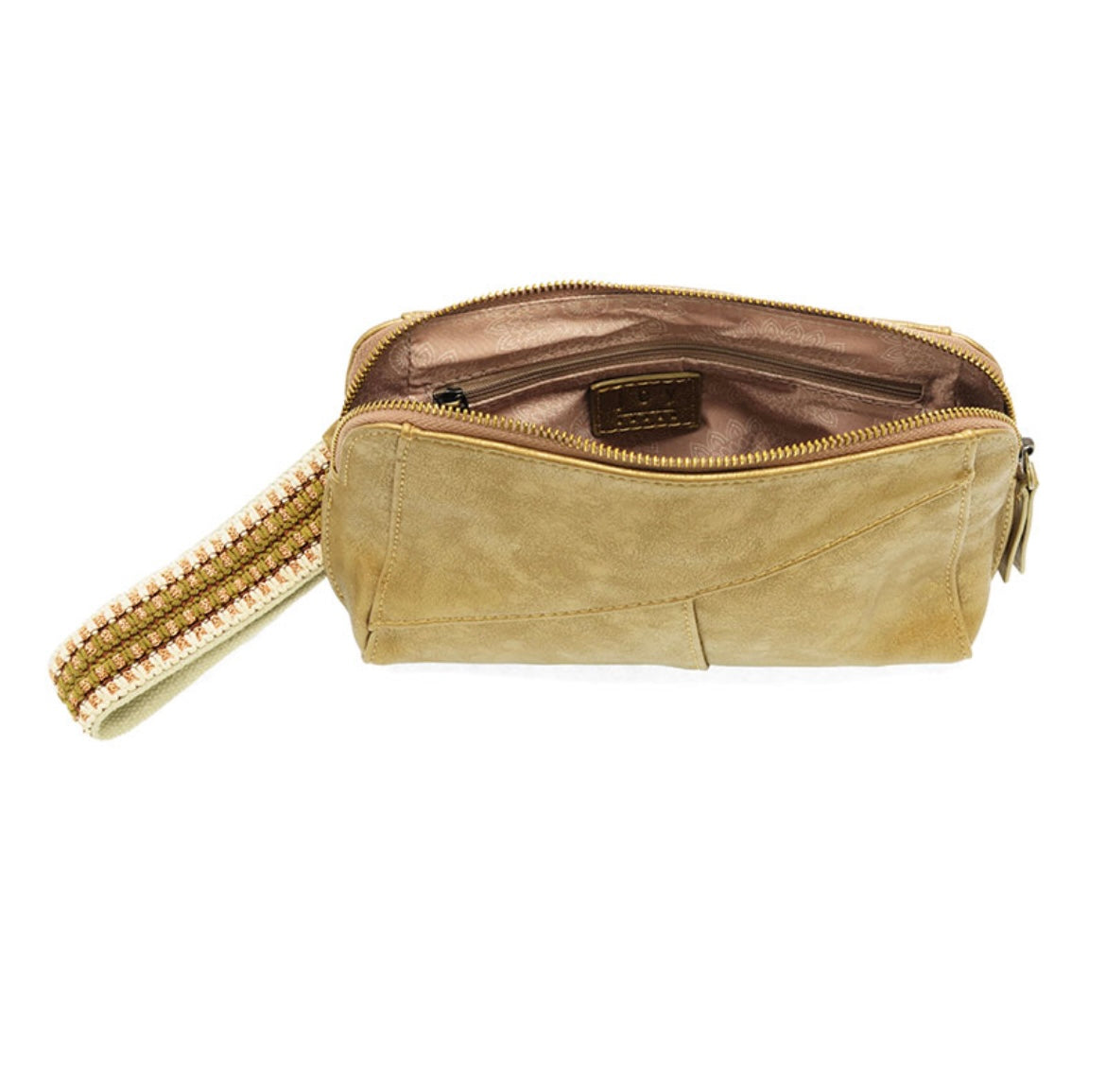 Metallic Gold Gigi Crossbody with Woven Wrist Strap