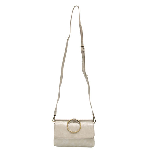 Metallic Silver Aria Ring Bag